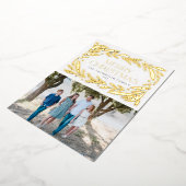 メリークリスマスリースフレームデザイン 箔シーズンカード (回転した状態)