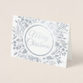 メリークリスマスリースフローラ 箔カード (正面)