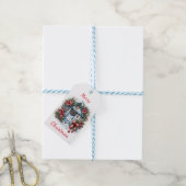 メリークリスマスリースベクターギフトラベル ギフトタグ (より糸付き)