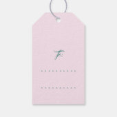 メリークリスマスリースホリデーピンクベリーモノグラム ギフトタグ (裏面)