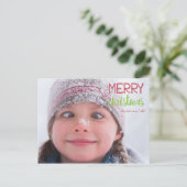 メリークリスマスリースホリデーフォトポストカード シーズンポストカード (スタンド正面)