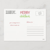 メリークリスマスリースホリデーフォトポストカード シーズンポストカード (裏面)