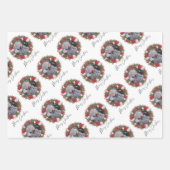 メリークリスマスリースレッド有料フォト ラッピングペーパーシート (正面)