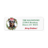 メリークリスマスリースロットワイラー差出人住所 ラベル (正面)