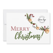 メリークリスマスリース乾燥オレンジのビジネスロゴ