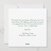 メリークリスマスリース美しい新しいホームアドレス シーズンカード (裏面)