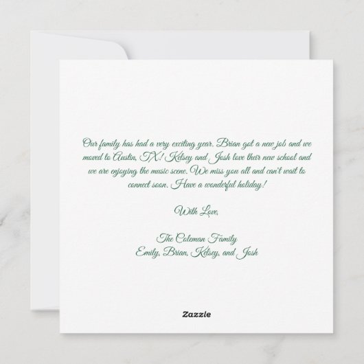 メリークリスマスリース美しい新しいホームアドレス シーズンカード (裏面)