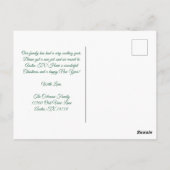 メリークリスマスリース美しい新しいホームアドレス ポストカード (裏面)