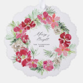 メリークリスマスリース オーナメントカード (裏面)