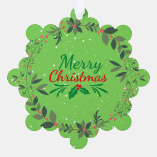 メリークリスマスリース オーナメントカード