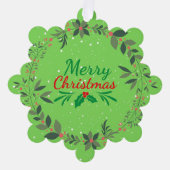 メリークリスマスリース オーナメントカード (正面)