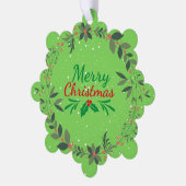 メリークリスマスリース オーナメントカード (左)