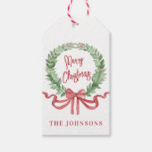 メリークリスマスリース ギフトタグ (正面)