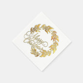 メリークリスマスリース スタンダードカクテルナプキン (角)