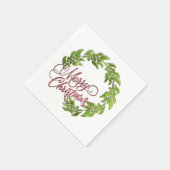 メリークリスマスリース スタンダードカクテルナプキン (角)