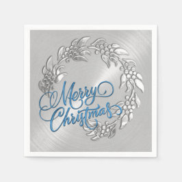 メリークリスマスリース スタンダードカクテルナプキン