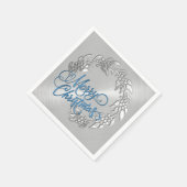 メリークリスマスリース スタンダードカクテルナプキン (角)