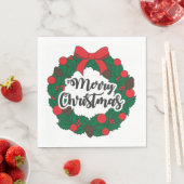 メリークリスマスリース スタンダードランチョンナプキン (インサイチュ)