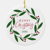 メリークリスマスリース セラミックオーナメント (裏面)