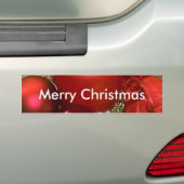 メリークリスマスリース バンパーステッカー (車上)