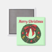 メリークリスマスリース マグネット (正面/裏面)
