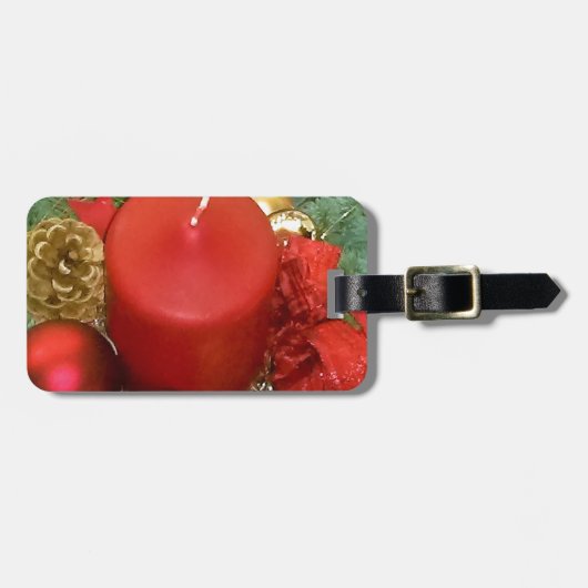 メリークリスマスリース ラゲッジタグ (正面横)