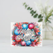 メリークリスマスリース |季節のごあいさつ ポストカード (スタンド正面)