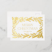 メリークリスマスリース 箔シーズンポストカード (正面/裏面)
