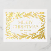 メリークリスマスリース 箔シーズンポストカード (正面)