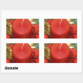 メリークリスマスリース 長方形シール (シート)