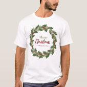 メリークリスマスリースTシャツ Tシャツ (正面)