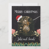 メリークリスマスリーフアーチフォトシック シーズンカード (正面)