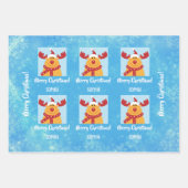 メリークリスマスルドルフトナカイの名前 ラッピングペーパーシート (正面2)