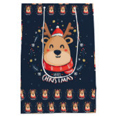 メリークリスマスルドルフ ミディアムペーパーバッグ (裏面)