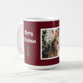 メリークリスマスルビーワインファミリーフォト コーヒーマグカップ (正面左)