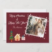 メリークリスマスルビーワインファミリーフォト シーズンカード (正面)