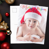 メリークリスマスレインボースクリプトオーバーレイ写真 シーズンポストカード