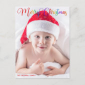 メリークリスマスレインボースクリプトオーバーレイ写真 シーズンポストカード (正面)