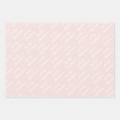 メリークリスマスレインボーピンク赤面 ラッピングペーパーシート (正面)