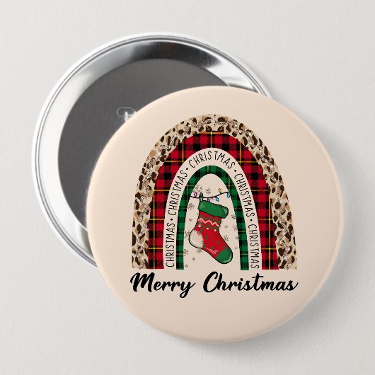 メリークリスマスレインボー 缶バッジ (正面&裏面)