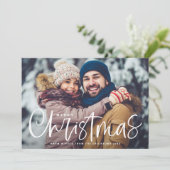 メリークリスマスレタリングオーバーレイ写真 シーズンカード (スタンド正面)