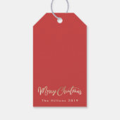 メリークリスマスレタリングゴールドフォイルレッド&モス ギフトタグ (裏面)