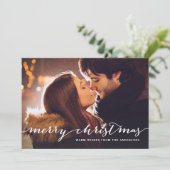 メリークリスマスレタリングスクリプトフォトオーバーレイ シーズンカード (スタンド正面)