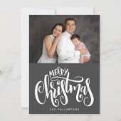 メリークリスマスレタリングタイポグラフィコラージュ シーズンカード (正面)