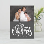 メリークリスマスレタリングタイポグラフィコラージュ シーズンカード (スタンド正面)