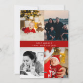 メリークリスマスレタリングタイポグラフィコラージュ シーズンカード (裏面)