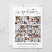 メリークリスマスレタリング6フォトコラージホリデー シーズンカード (正面)