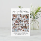 メリークリスマスレタリング6フォトコラージホリデー シーズンカード (スタンド正面)