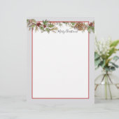 メリークリスマスレター自然植物系ピネコン レターヘッド (スタンド正面)