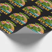 メリークリスマスレックスマス恐竜パーソナライズされた名 ラッピングペーパー (角)